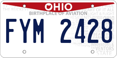 OH license plate FYM2428