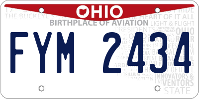 OH license plate FYM2434