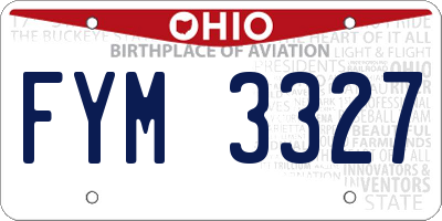 OH license plate FYM3327