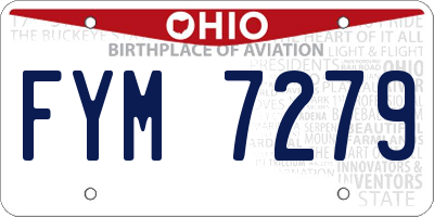 OH license plate FYM7279