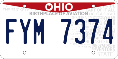 OH license plate FYM7374