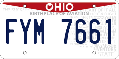 OH license plate FYM7661
