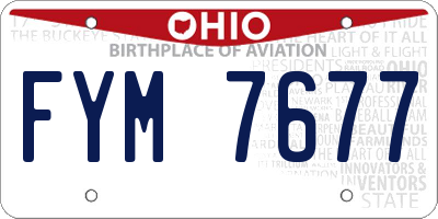 OH license plate FYM7677