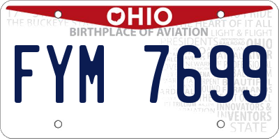 OH license plate FYM7699