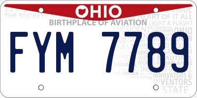 OH license plate FYM7789