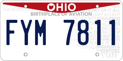 OH license plate FYM7811