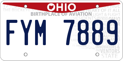 OH license plate FYM7889