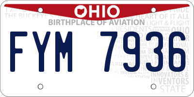 OH license plate FYM7936