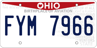 OH license plate FYM7966