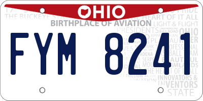 OH license plate FYM8241