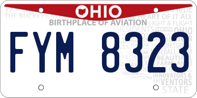 OH license plate FYM8323