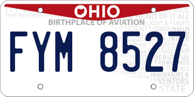 OH license plate FYM8527