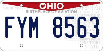 OH license plate FYM8563