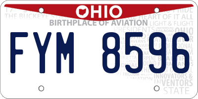 OH license plate FYM8596