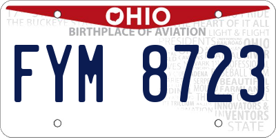 OH license plate FYM8723
