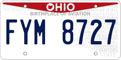 OH license plate FYM8727