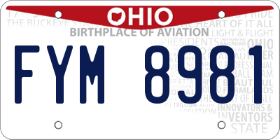 OH license plate FYM8981