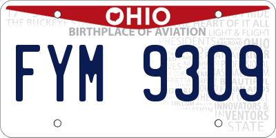 OH license plate FYM9309
