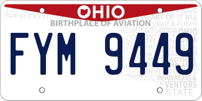 OH license plate FYM9449