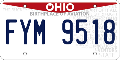 OH license plate FYM9518
