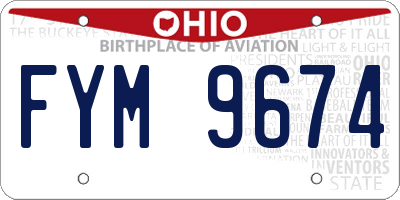OH license plate FYM9674