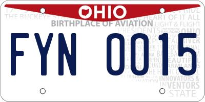 OH license plate FYN0015