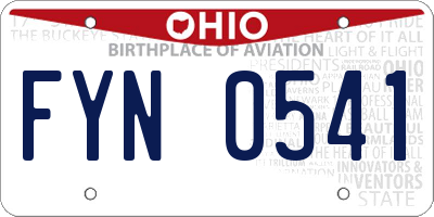 OH license plate FYN0541