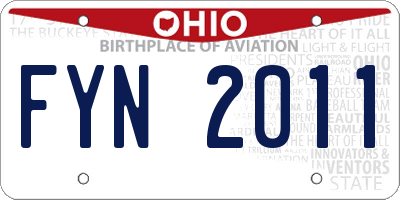 OH license plate FYN2011