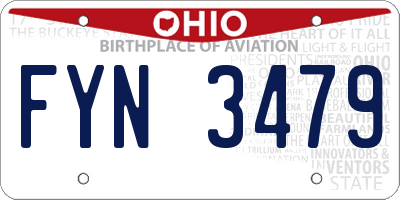 OH license plate FYN3479