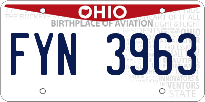 OH license plate FYN3963
