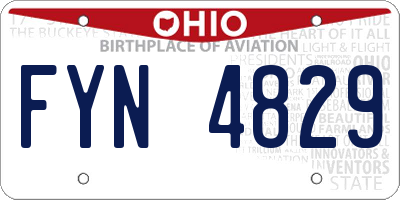 OH license plate FYN4829