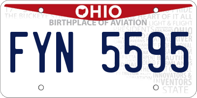 OH license plate FYN5595