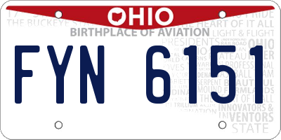 OH license plate FYN6151