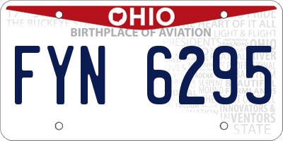 OH license plate FYN6295