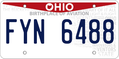 OH license plate FYN6488
