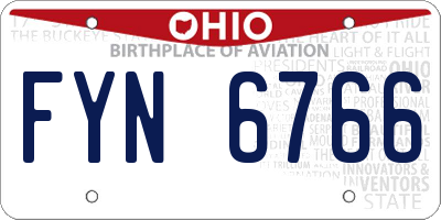 OH license plate FYN6766