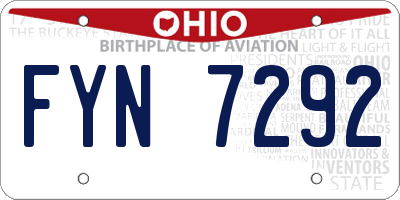 OH license plate FYN7292