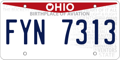 OH license plate FYN7313