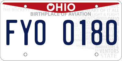 OH license plate FYO0180