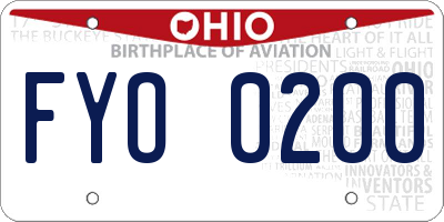OH license plate FYO0200