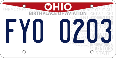 OH license plate FYO0203