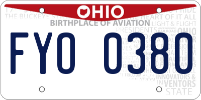 OH license plate FYO0380