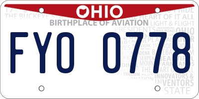OH license plate FYO0778