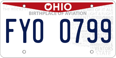 OH license plate FYO0799