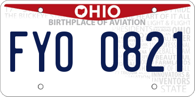 OH license plate FYO0821