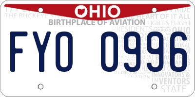OH license plate FYO0996