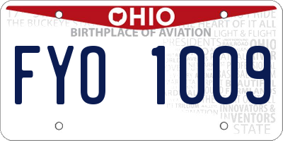 OH license plate FYO1009