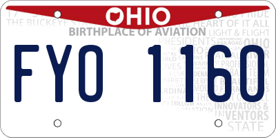 OH license plate FYO1160