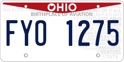 OH license plate FYO1275