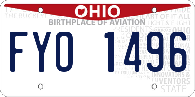 OH license plate FYO1496